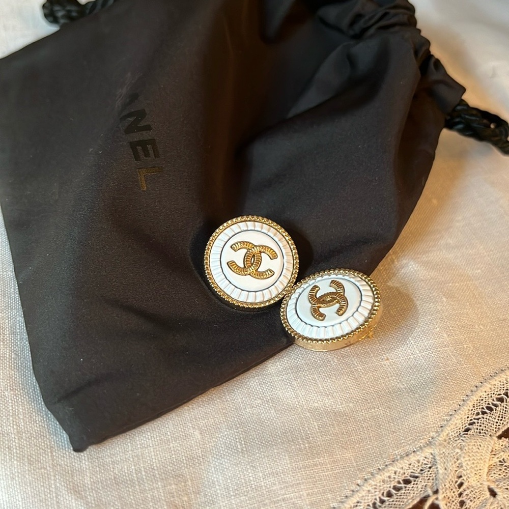 Button earrings